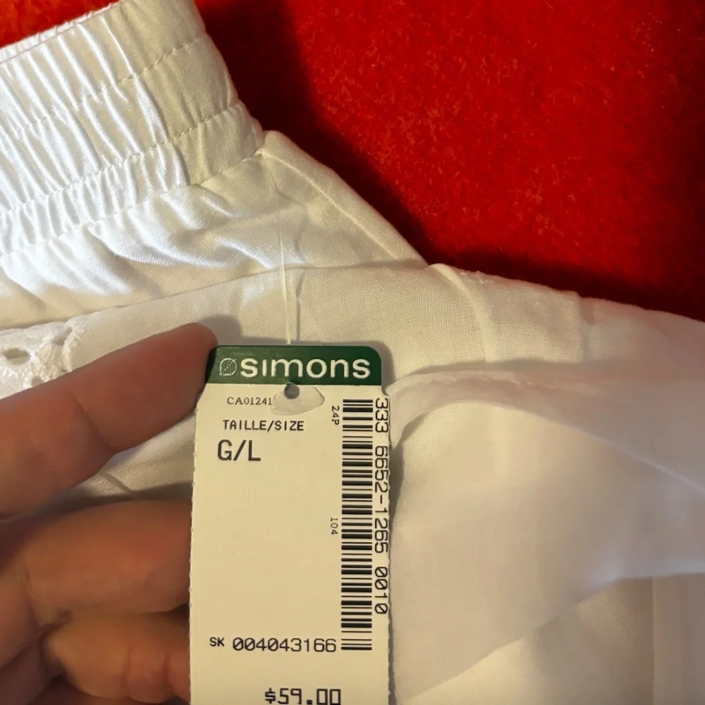 Only white boho broderie anglaise cotton mini skirt NWT - Picture 10 of 11